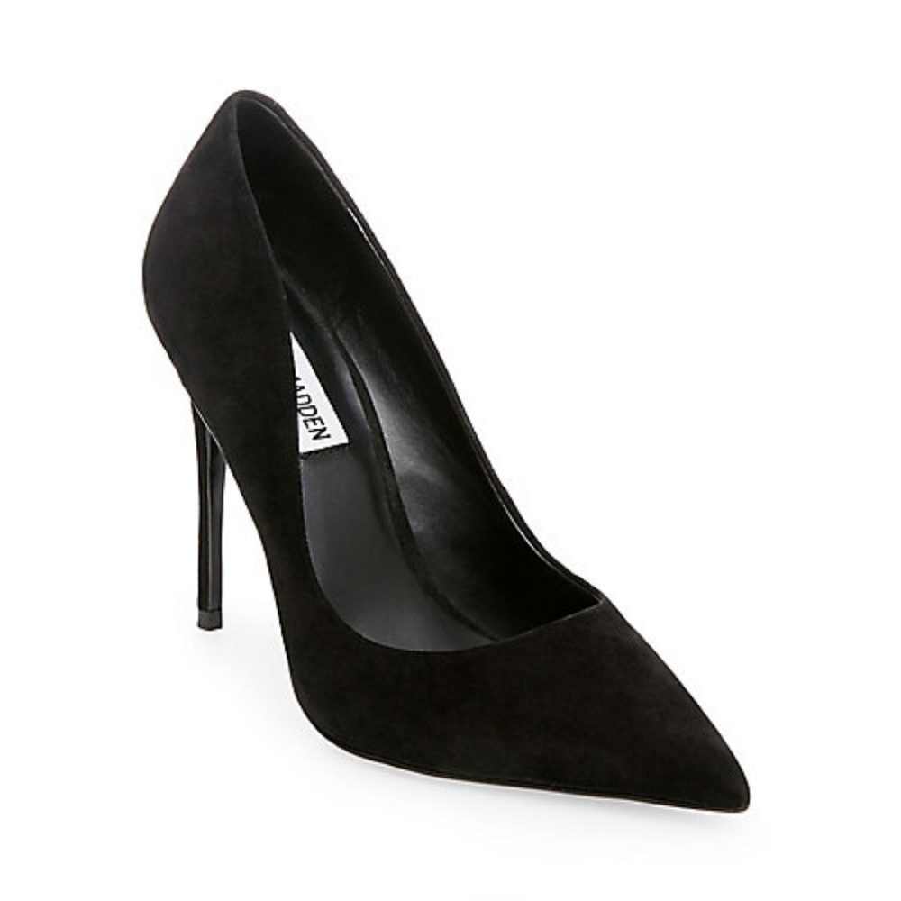 ✨STEVE MADDEN DAISIE BLACK SUEDE PUMPS✨